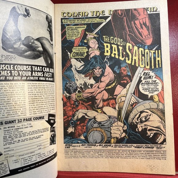 1972 Conan The Barbarian #17 Barry Windsor-Smith cover VF  Devil-God Bal-Sagoth! - Picture 2 of 3